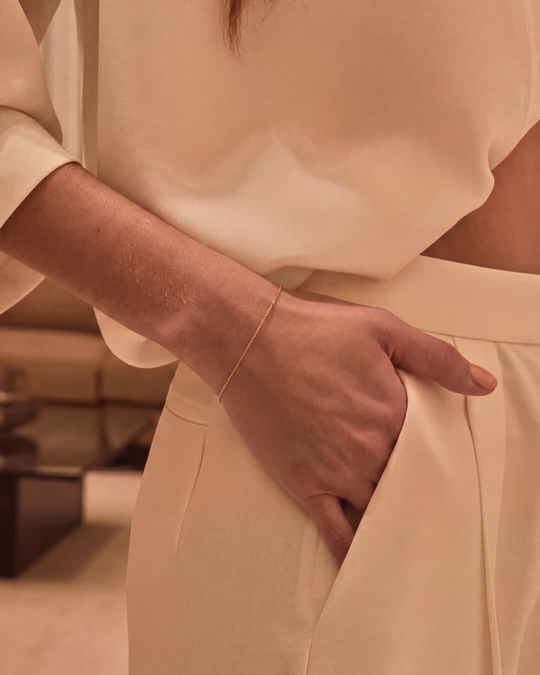 Cable Bracelet worn on woman