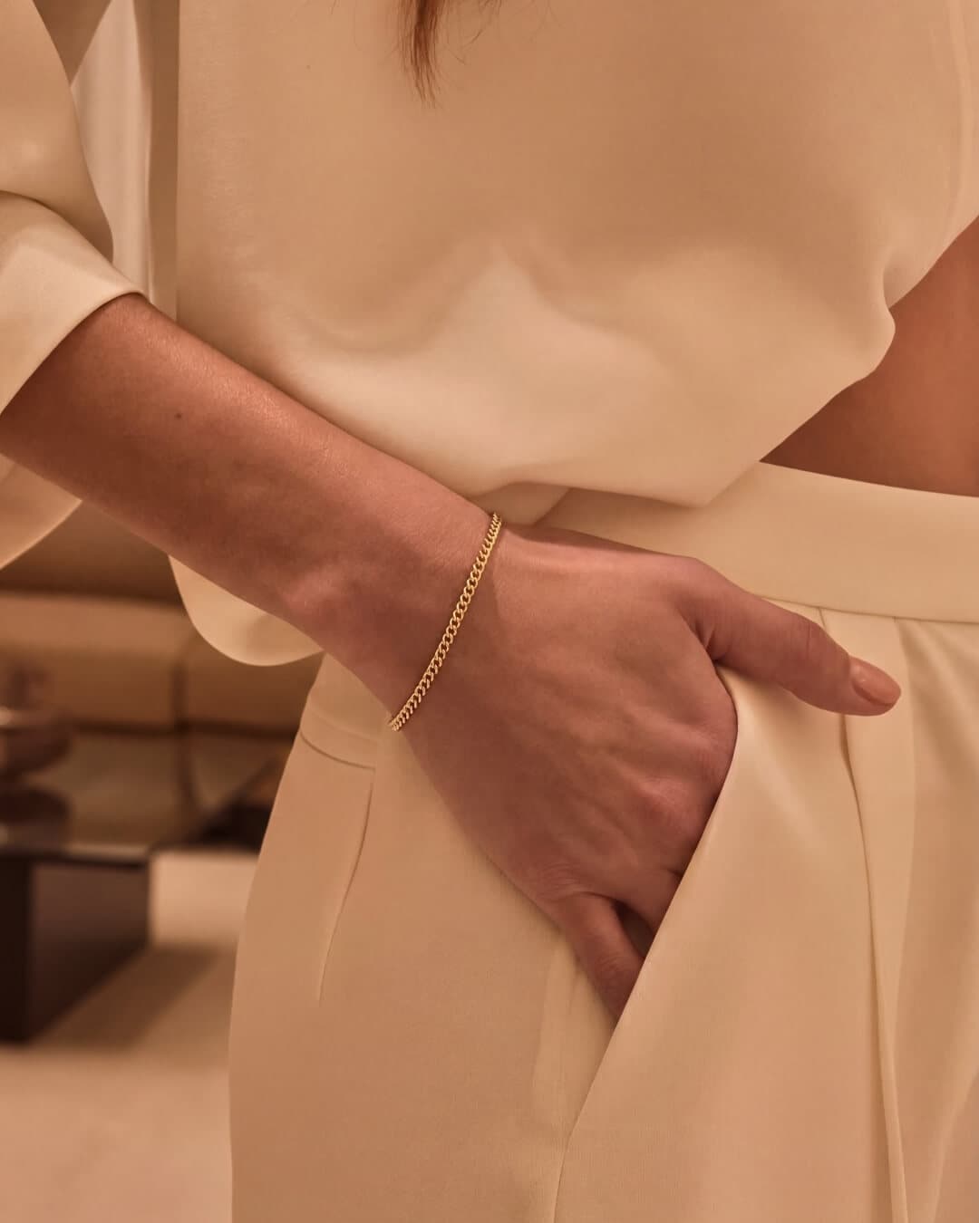 Herringbone Bracelet worn on woman