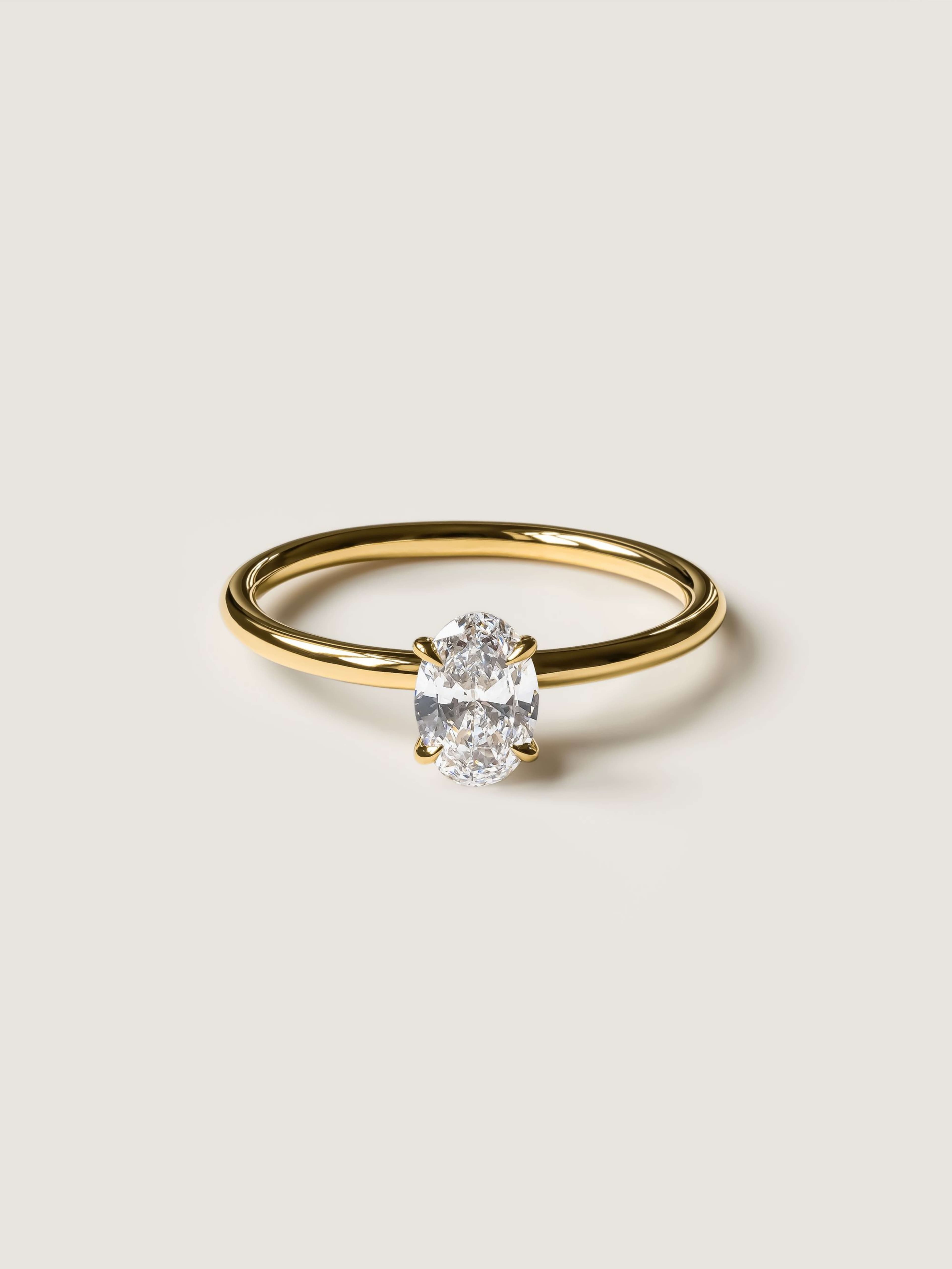 Classic Oval Cut Ring in yellow gold