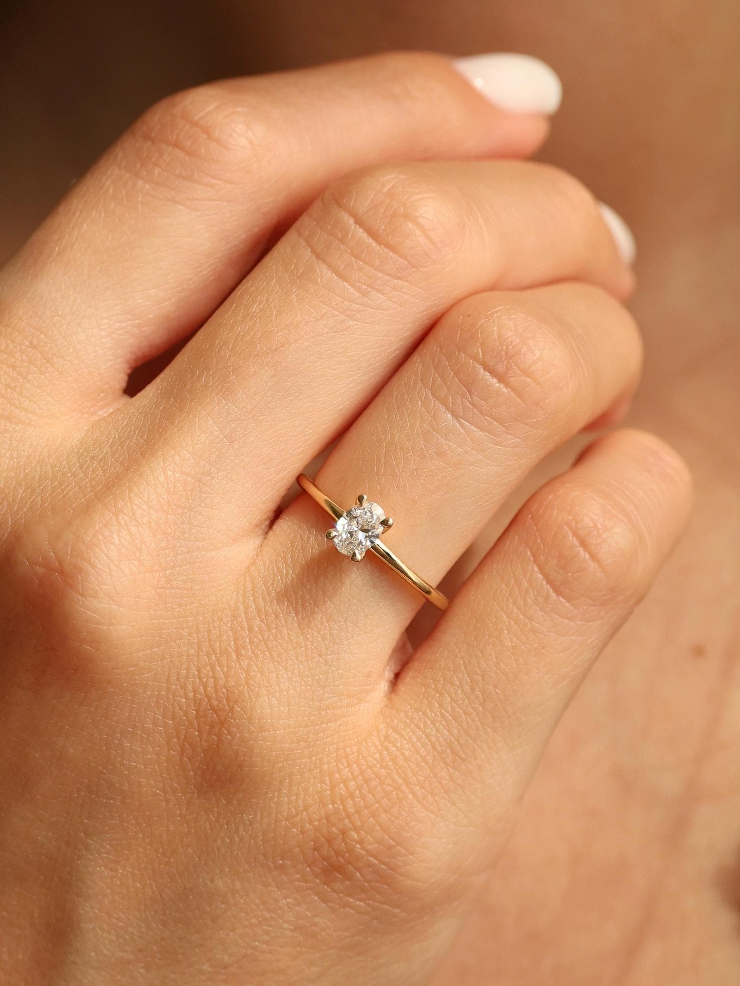 Classic Oval Cut Ring on hand