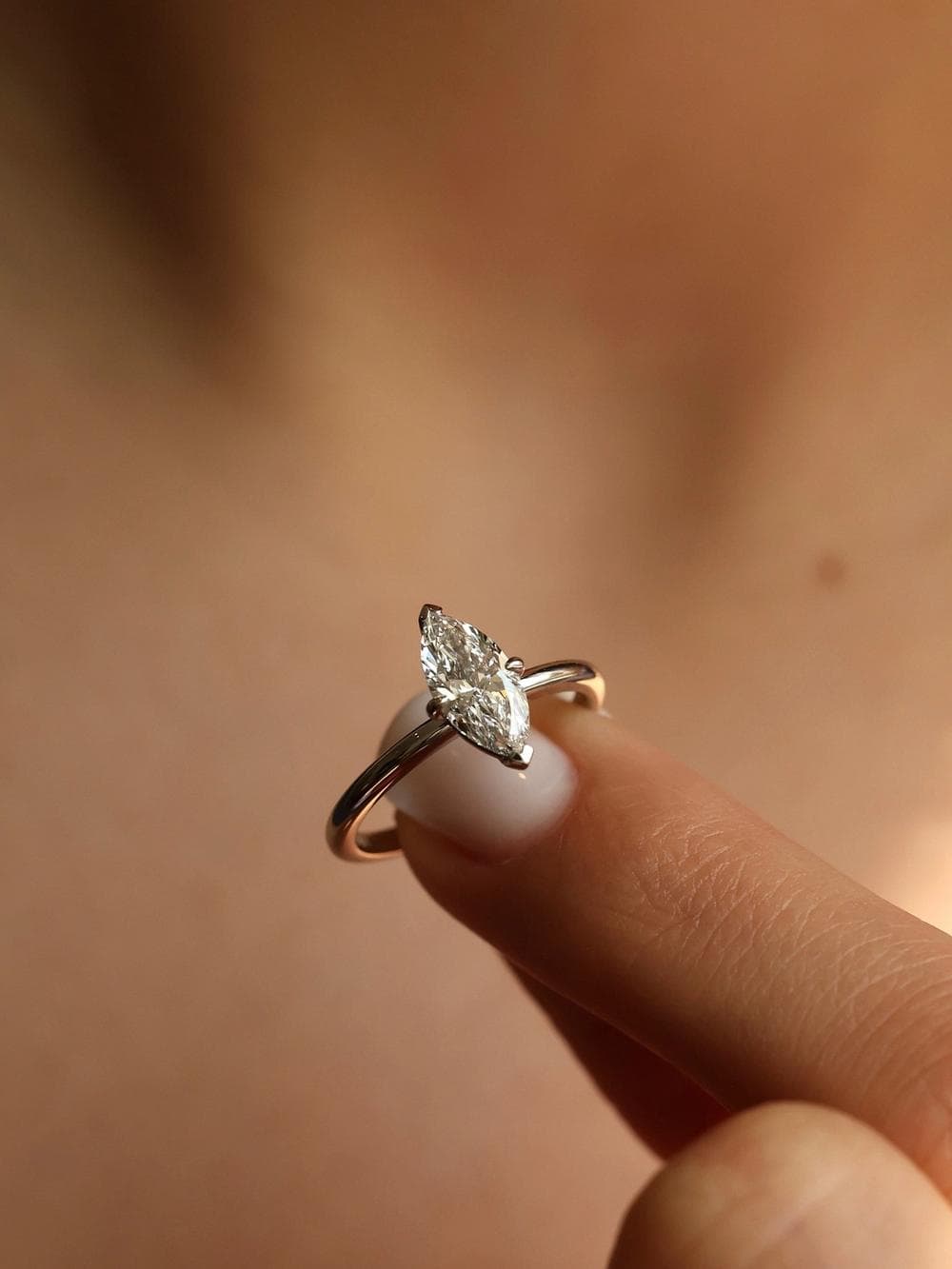 Classic Marquise Cut Ring studio view v3