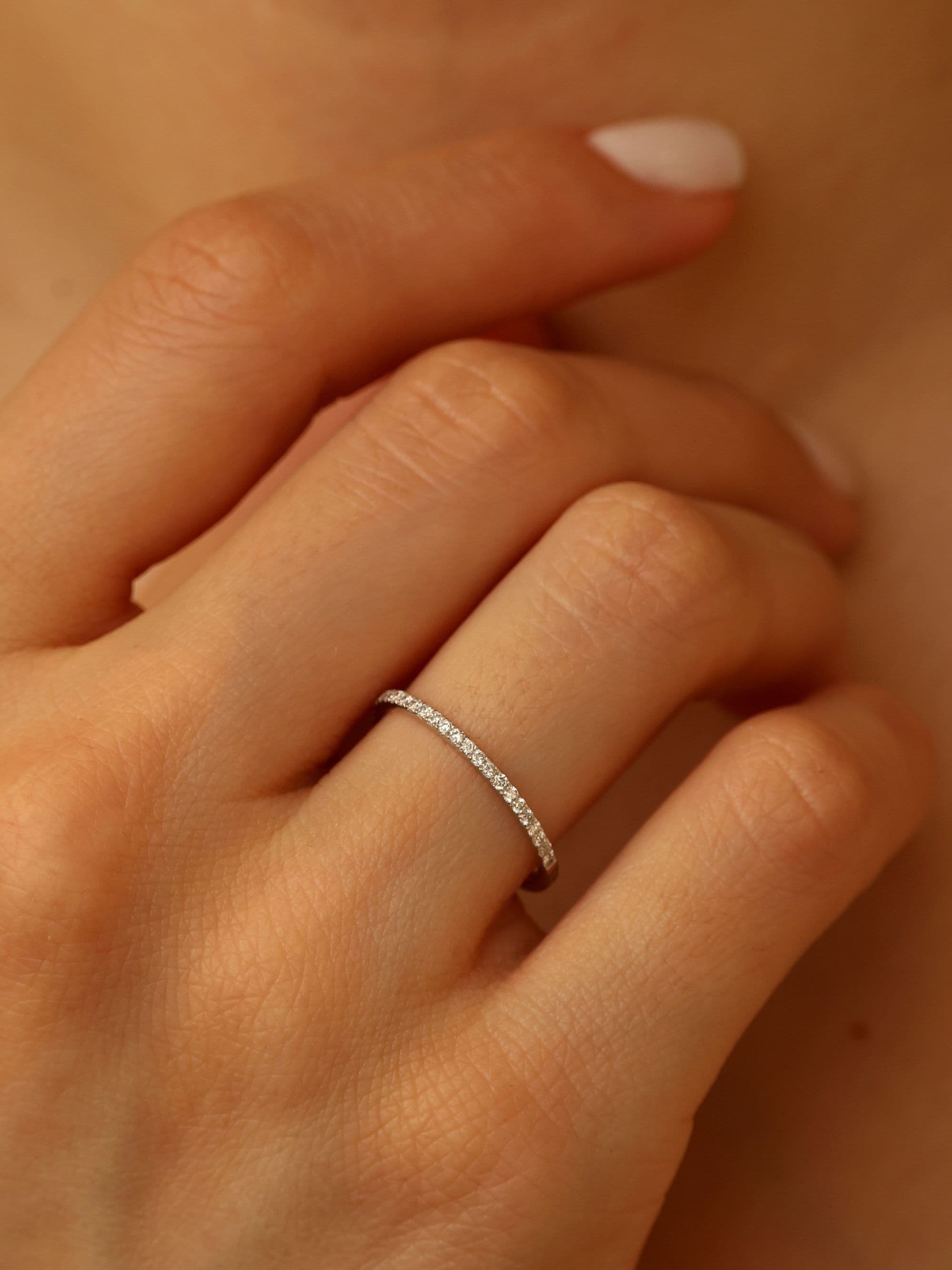 Eternity Ring worn on hand