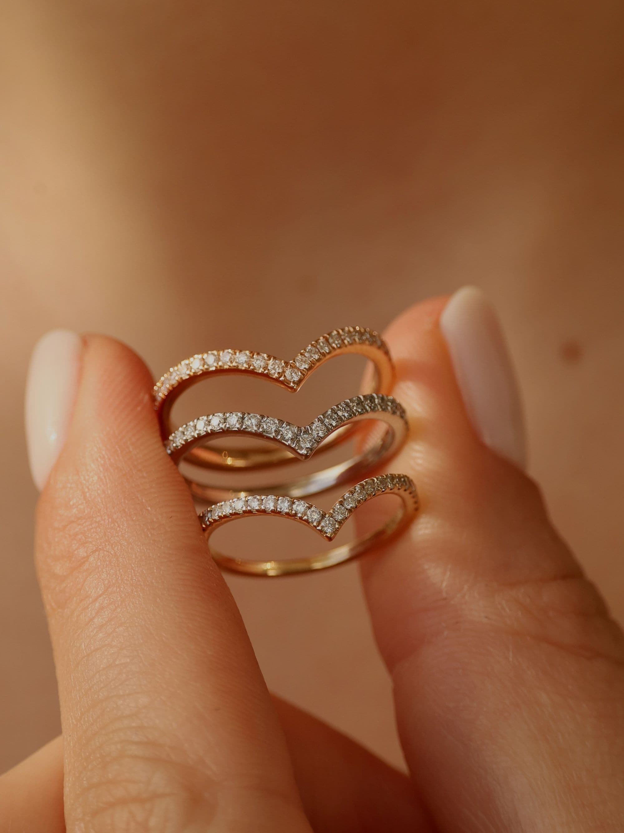 Women's Symbol Pavé Ring gold variations