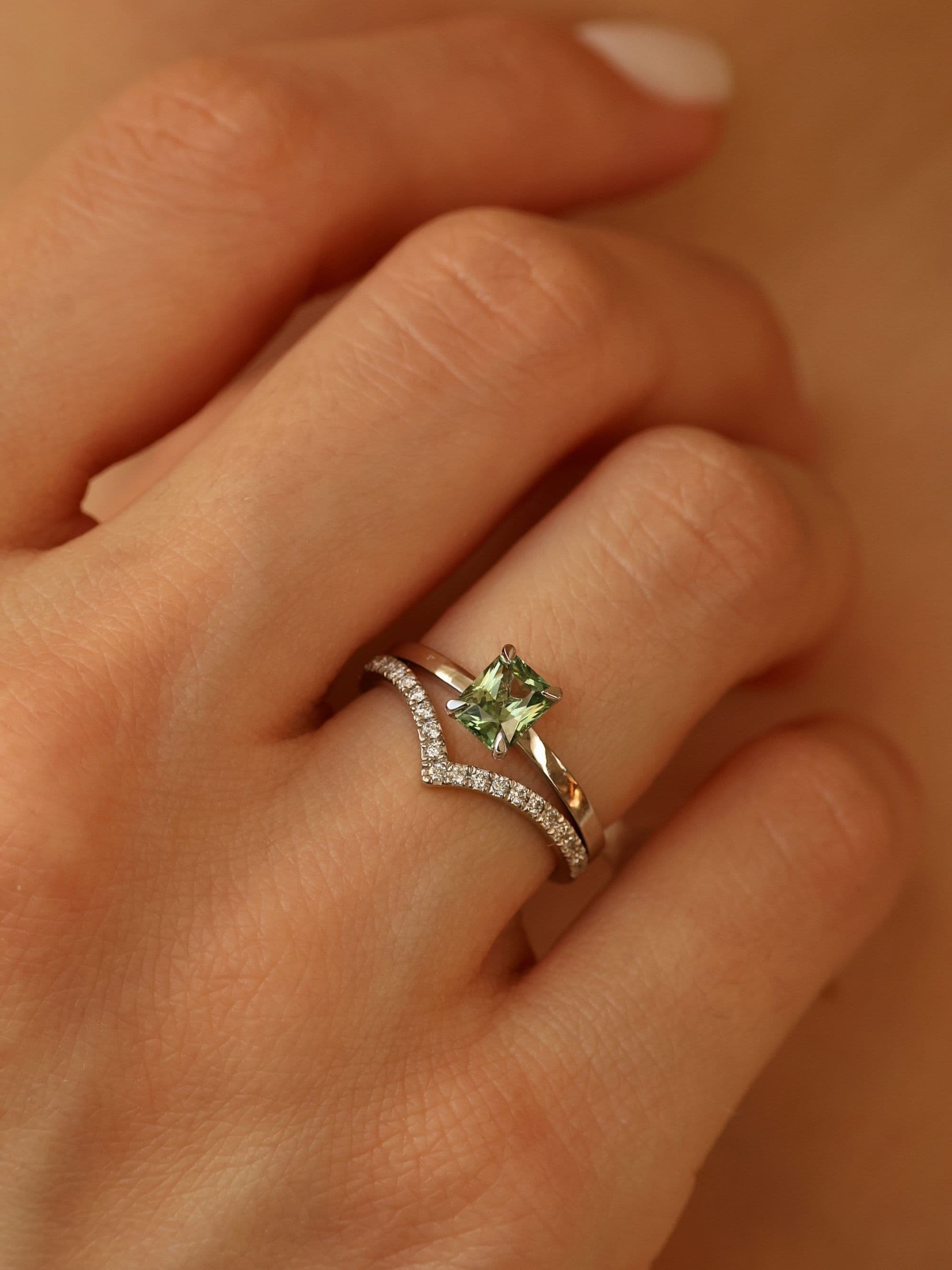Women's Symbol Pavé Ring white gold view