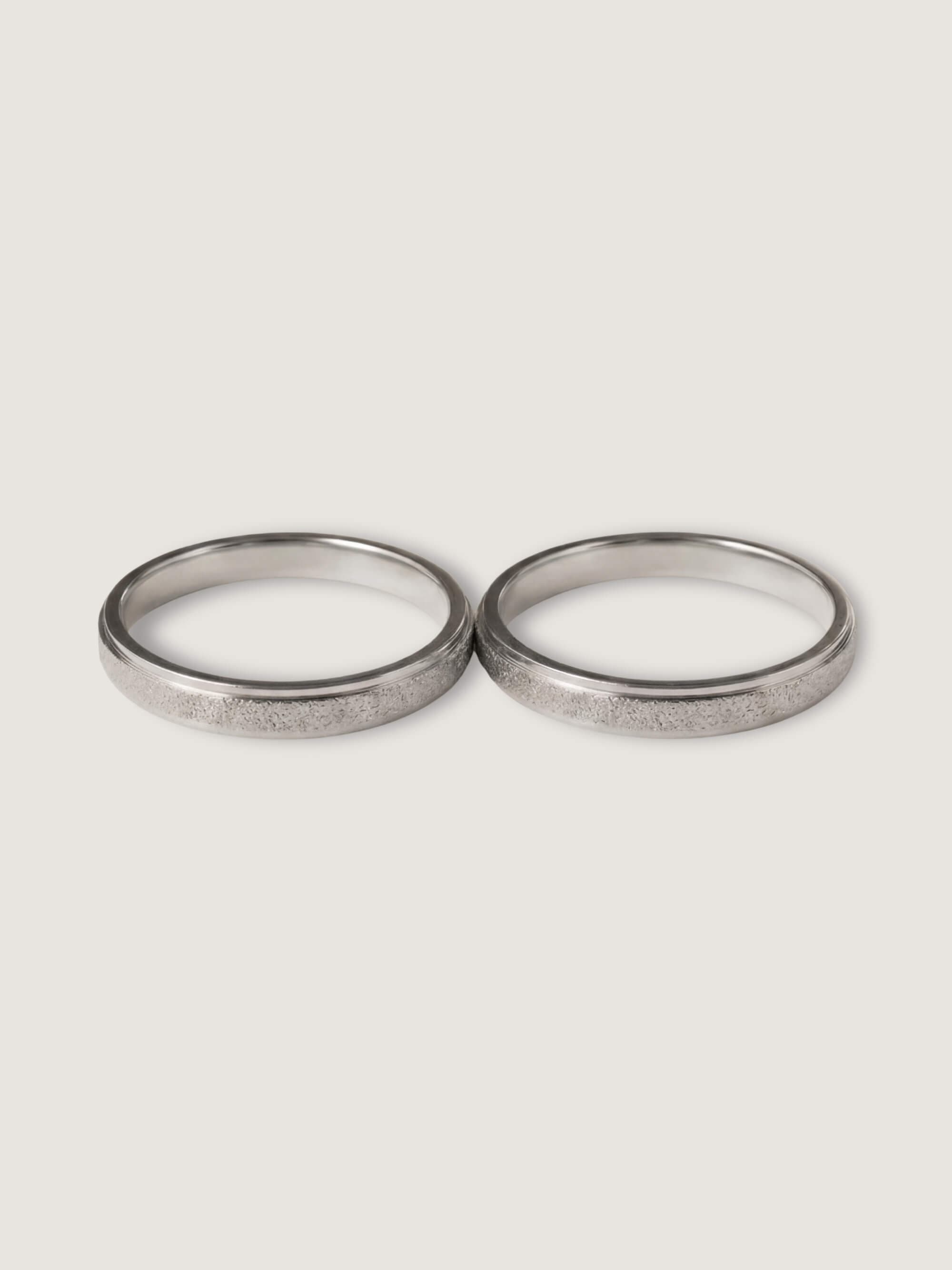 Terra Duo Wedding Rings in White Gold