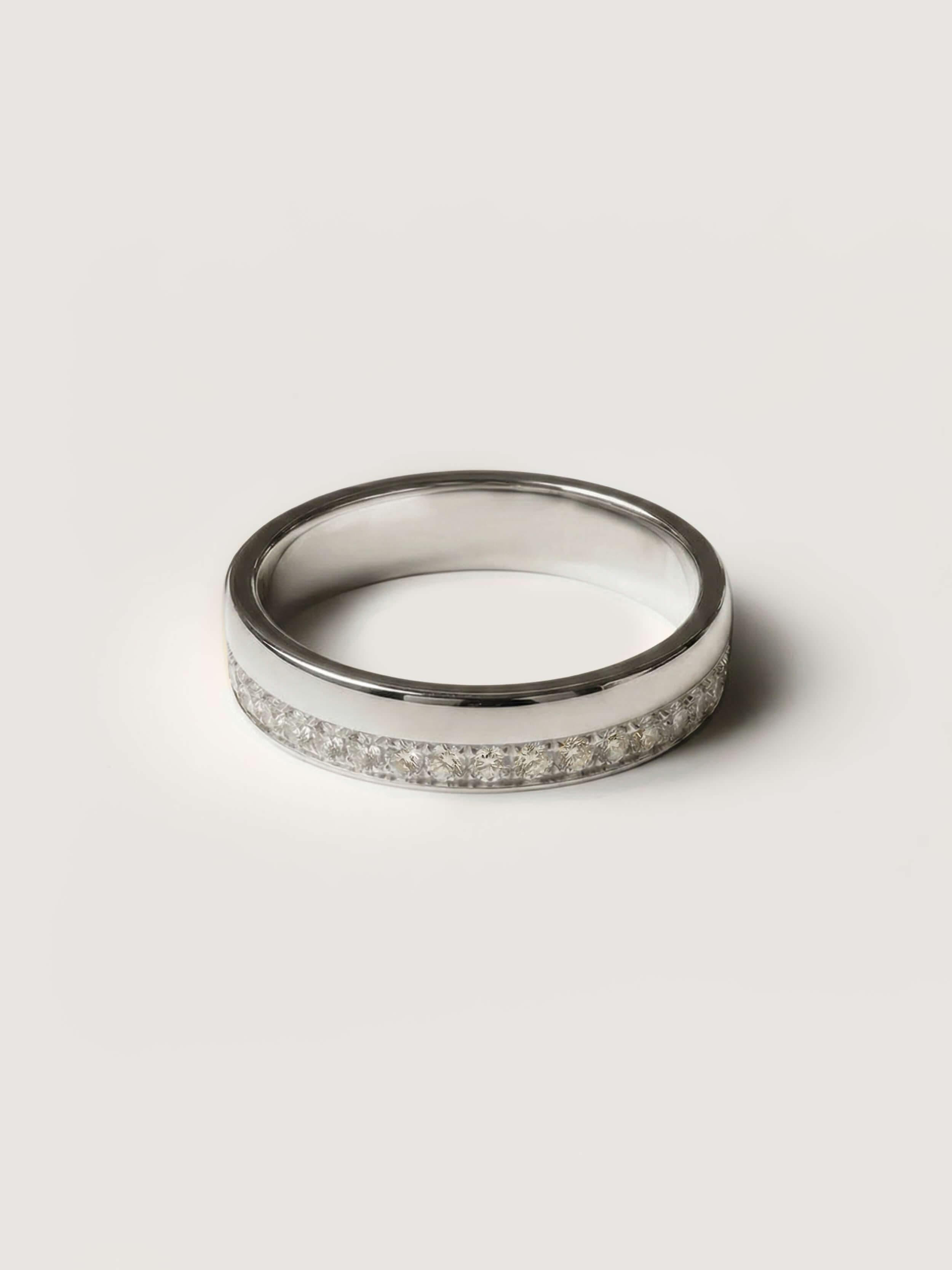 Threshold Ring in White Gold